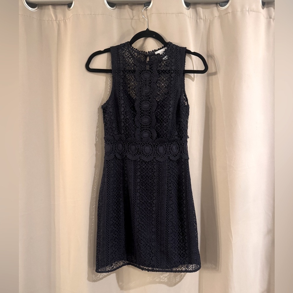 H&M Navy Blue  Lace Sleeveless Dress
